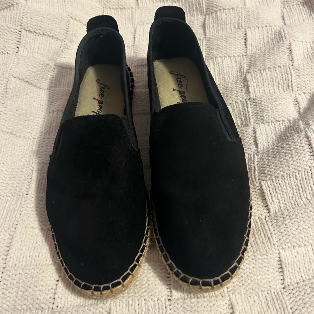 Free People Black Suede Men's Loafers